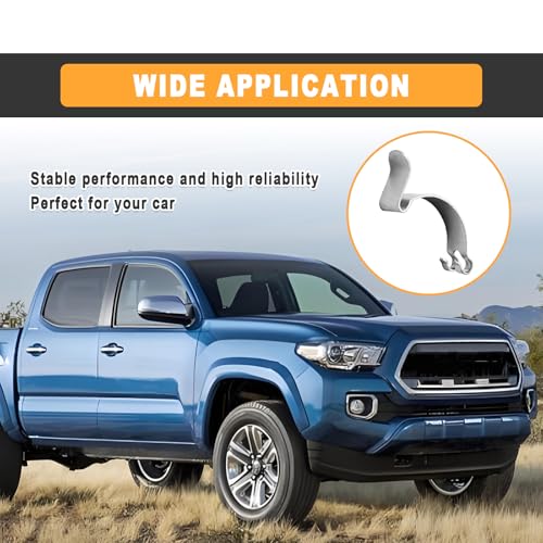 SYudwen 4pcs Silver Metal Air Filter Clips, Steel Air Cleaner Cover Clip, Air Filter Cleaner Housing Box Lid Spring Clip Clamp, Accessories Replacement Parts for Toyota