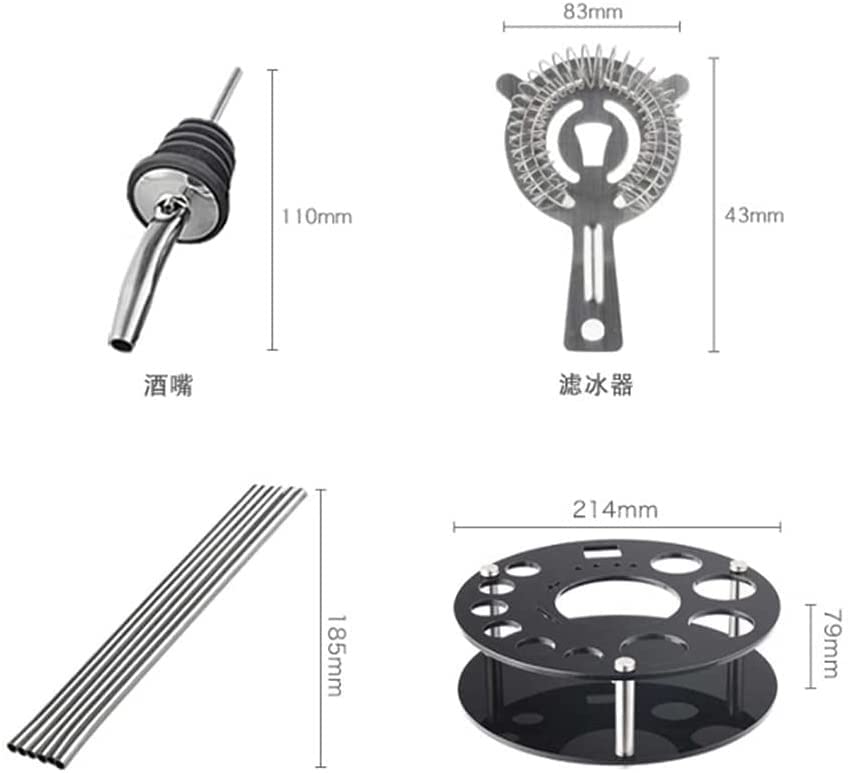 Kit Bartender 19 Piezas con Soporte Giratorio Acero miniatura 3