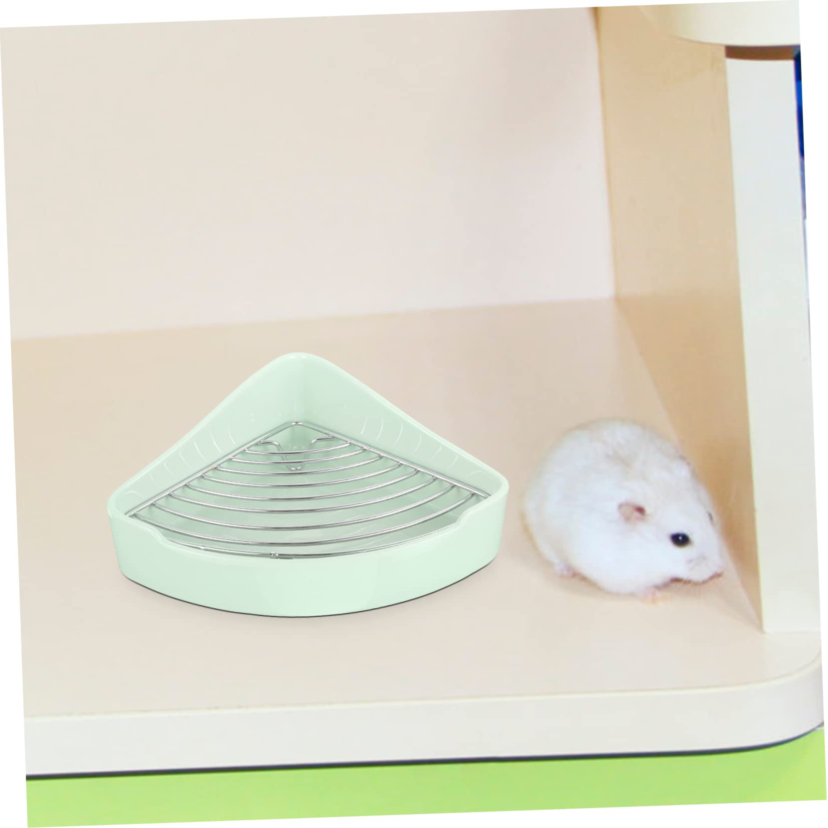 TOGEVAL Keramik Kleintiertoilette - Dreieckig Für Kaninchen & Meerschweinchen