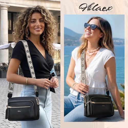 Image of Vegan Leather Crossbody Bags for Women Anti theft Purses and Handbag