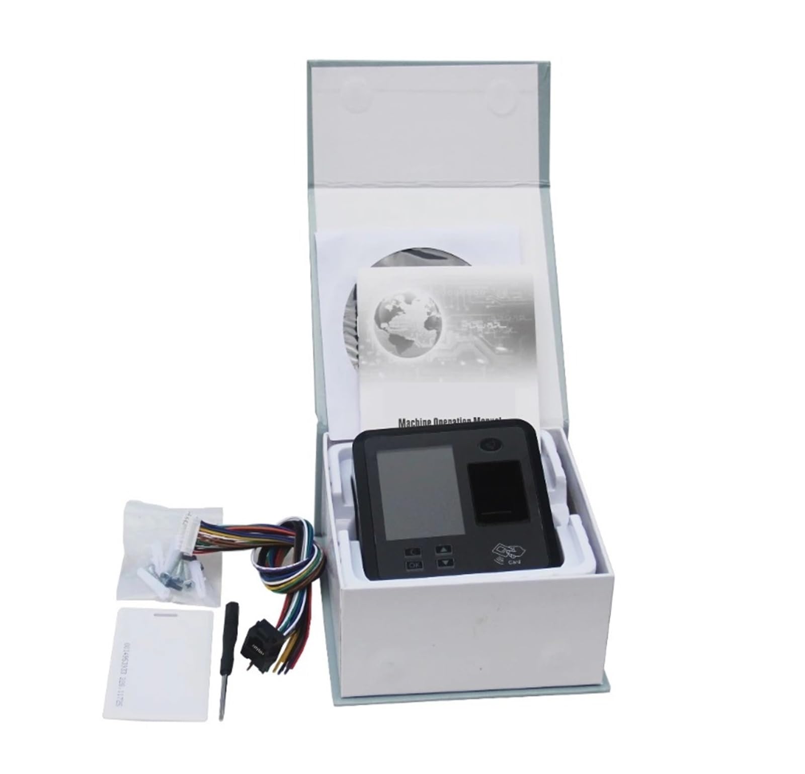 Marcar en la máquina, Reloj de control asistencia, máquina acceso con huella dactilar y cerradura puerta biométrica(Nero)