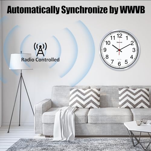 Geevon 12-Inch Atomic Analog Clock