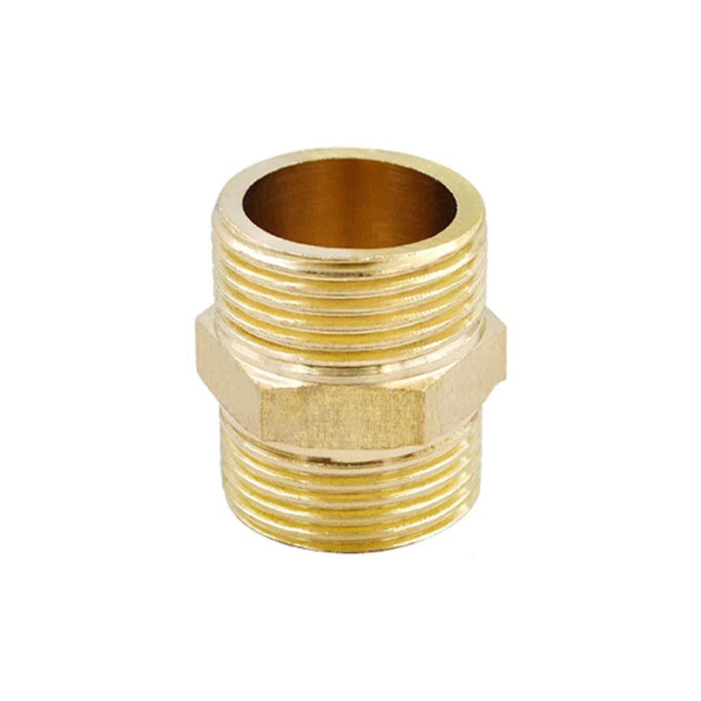 Samlng Men's One Color Brass Pipe Hex Nipple Fitting, 304 Stainless Steel Bsp To Thread Quick Coupler Adapter - 1Pc(Dn20)