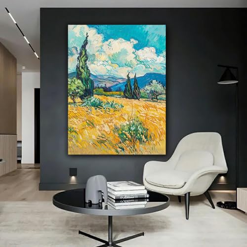 Impression sur toile abstraite murale decoration salon moderne 60x80cm - 3