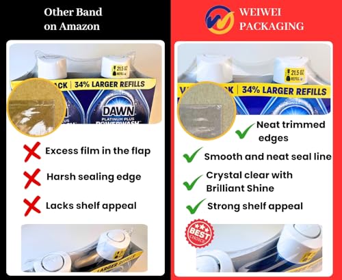 Image of Weiwei - 13 X 19 inch 40PCS Odorless PVC Heat Shrink Wrap Bags