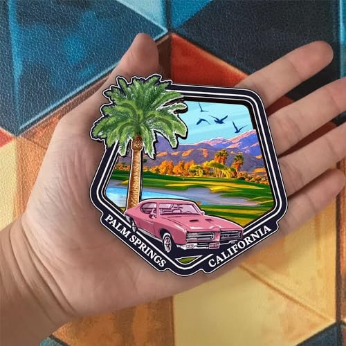 Imán Refrigerador Palm Springs California 3D Artesanal miniatura 4