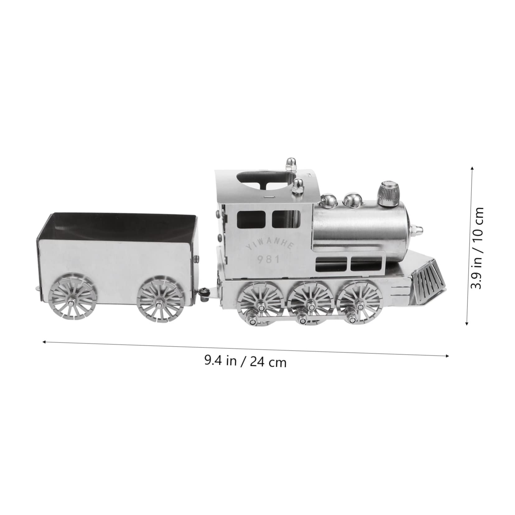 Modelo de Tren de Vapor Clásico de Acero Inoxidable para Decoración de Escritorio, Resistente a Golpes y Desgaste, Estilo Retro y Lujo para Mesa