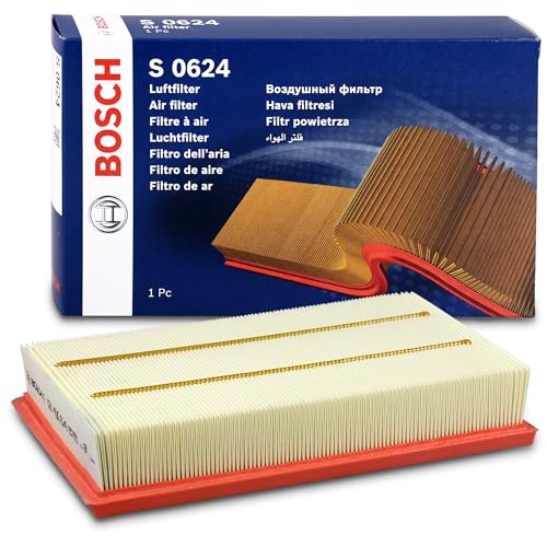 Bosch S0624 Luftfilter für Autos - reinigt angesaugte Luft von Partikeln - hohe Nass- und Reißfestigkeit