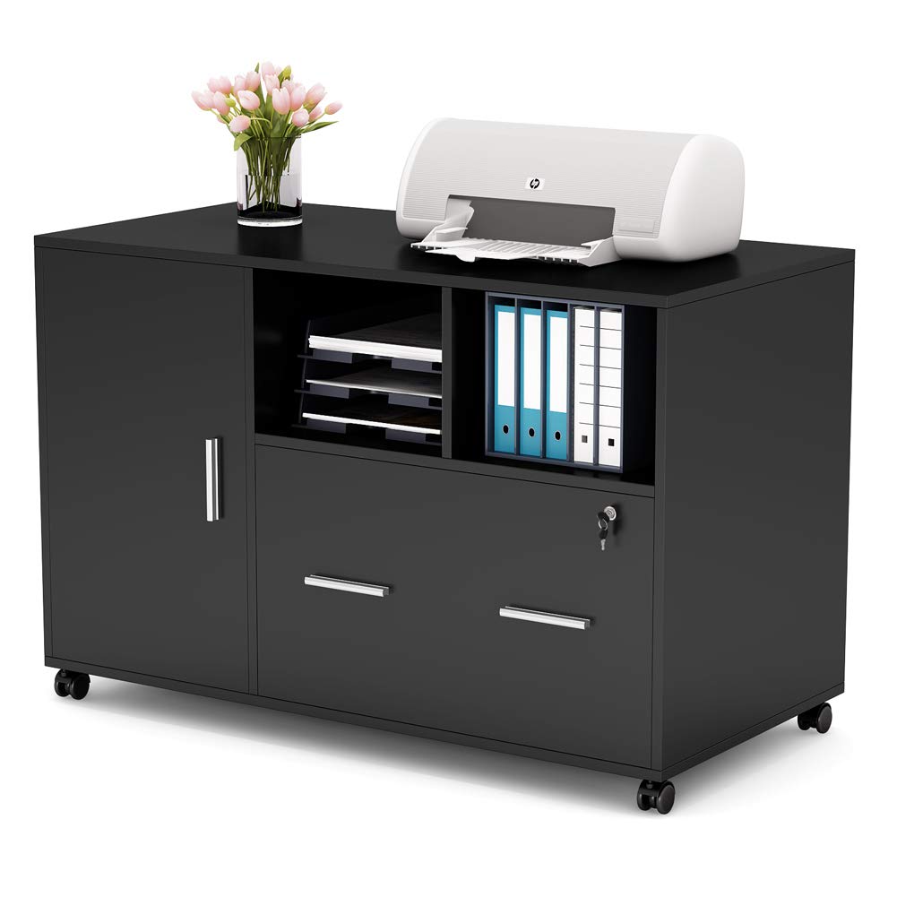 Yaheetech Filing Cabinet Mobile Letter Size File Storage Organizer