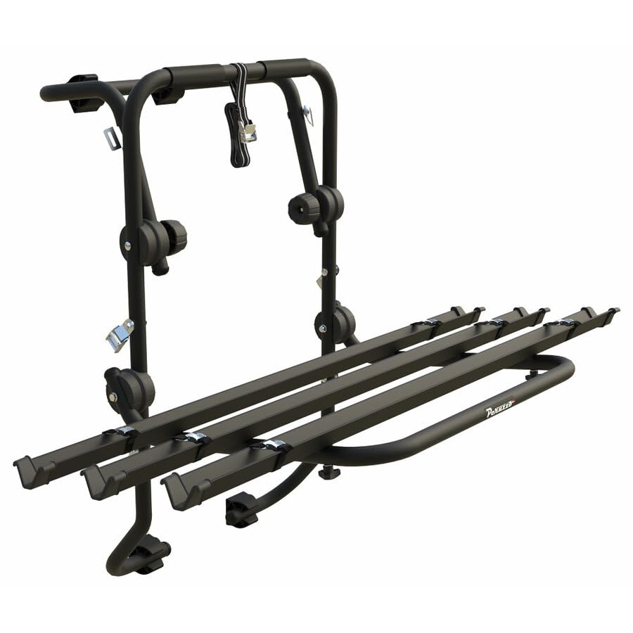 BBROS Portabici Auto 3 Biciclette | Facile da Usare, Sicuro e Compatto | Carico 45kg | Universale