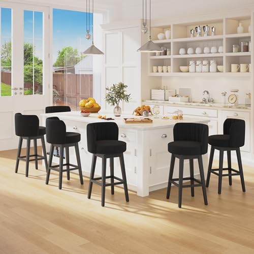 COCO DESIGN Swivel Bar Stools Set of 6, 30" Bar
