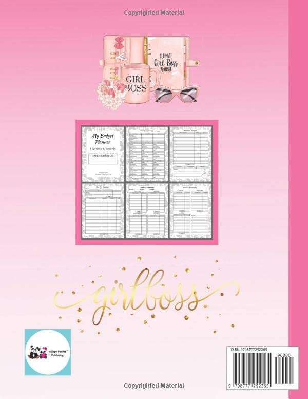 Girl Boss Weekly Budget Planner: Large Weekly & Monthly Budget Planner, Undated Financial Organizer, Money Record Log Book With Daily Bills & Expenses ... 8.5 x 11 Inches, Ideal Gift, Pink Cover image 3