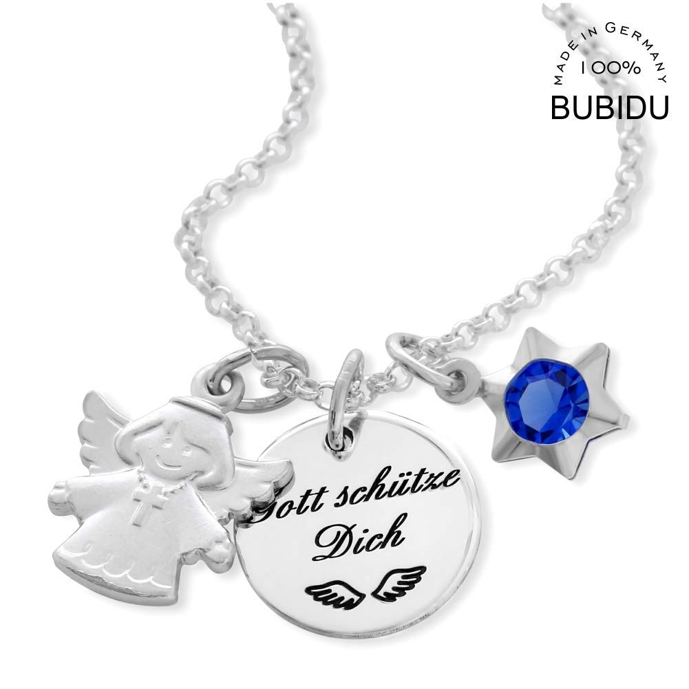 Taufkette Junge Engel Gravur Silber Taufschmuck Schutzengel Engelschmuck Kinderschmuck Gravur Geburt Taufe Kommunion Taufspruch Sterlingsilber | HANDMADE IN GERMANY