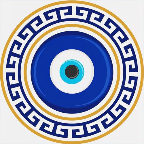 CafePress Greek Mati Evil Eye taza latte 17 oz miniatura 3