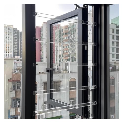 rejas ventanas/ reja ventana Barras De Seguridad Transparentes Para Ventanas Interiores, Protectores Temporales De Barandilla Y Protectores De Ventanas Para Niños, Sin Taladros(5 pack,16in/406mm)