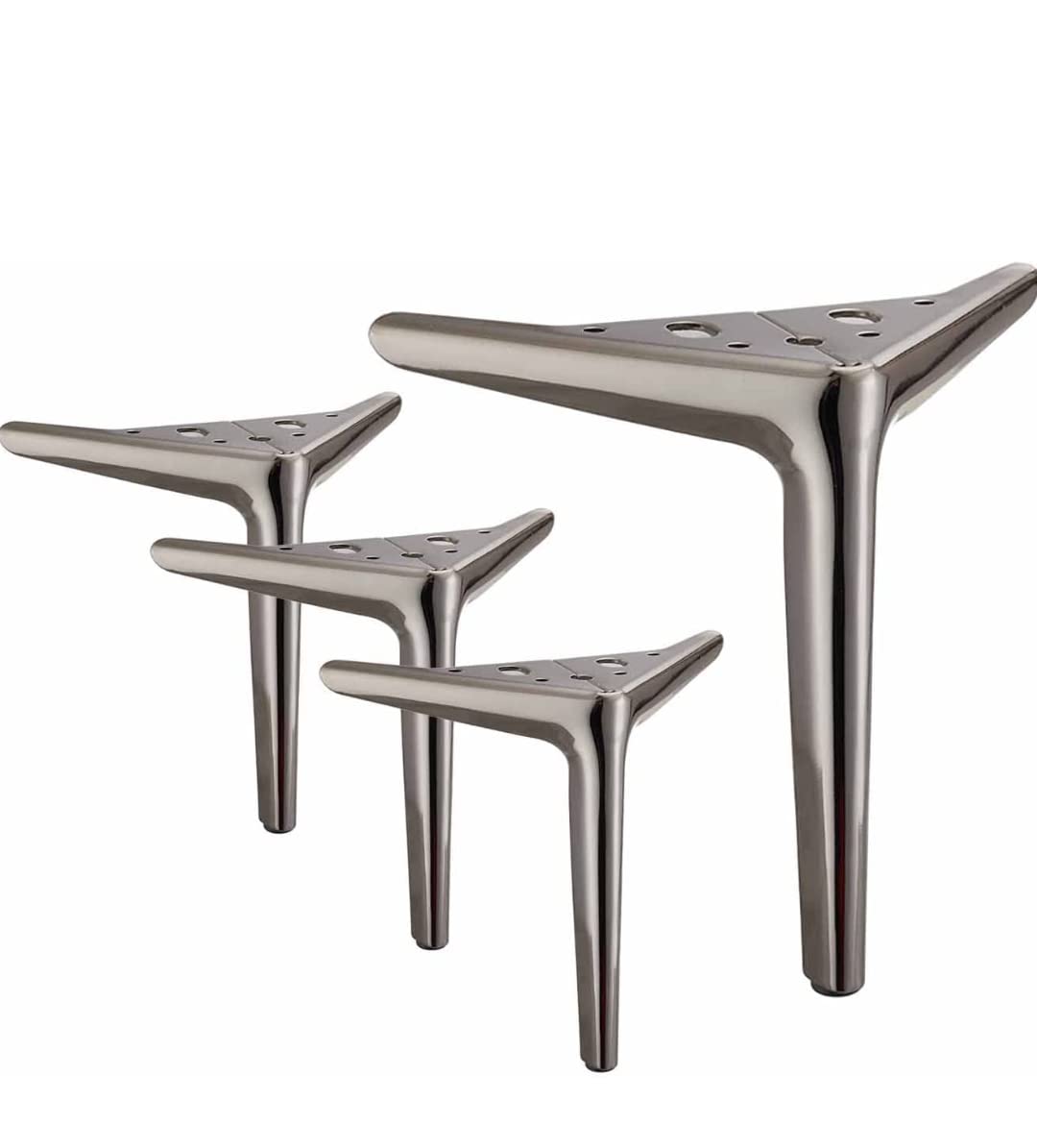 Zohra Hardware Sofa Hardware Leg 6 Inch / 15 Cms Sofa Furniture (Rich Look) Stainless Steel Heavy Model Italian Shape Design Sofa Leg Set of 4 (6 inches, Metallic Black) (B0BH6YRXHT) Amazon Price History, Amazon Price Tracker