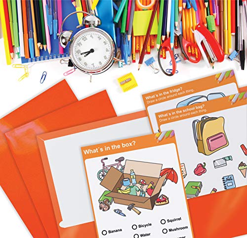 Image of Better Office Products 2 Pocket Glossy Laminated Paper Folders, Letter Size, Orange Paper Portfolios, Box of 25 Orange Folders
