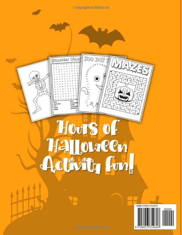 Halloween Activity Book for Kids: Happy Halloween Activities | For Hours of Play! | Coloring Pages, Mazes, Word Search, Connect The Dots & Much More image 3
