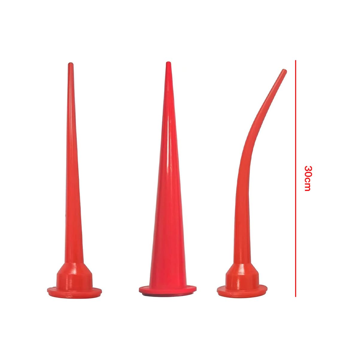 3 Pezzi ugello per calafataggio in Silicone, Uno Dritto e Due curvi