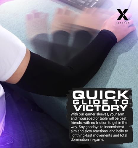 Image of IGNITEX Gaming Arm Sleeves - Gaming Sleeve for PC Gamers - Gaming Compression Sleeves - Gaming Arm Sleeve for E-Sports