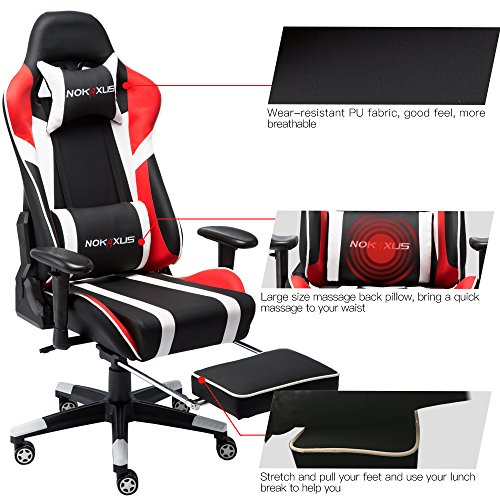 Ergonomic Racing Seat with Massager Lumbar Support - Image 3