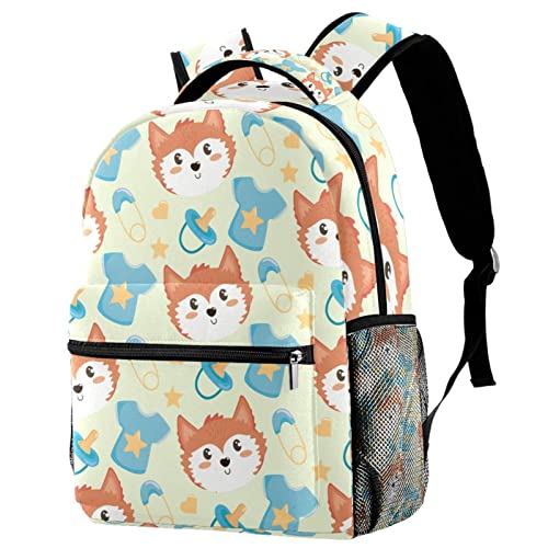 Sac à dos de voyage en sergé rayé rose pastel avec poche gourde pour ado