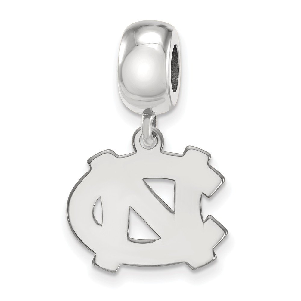 North Carolina Bead Charm Small (1/2 Inch) Dangle (Sterling Silver)