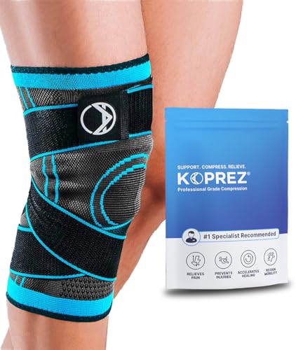 Koprez Knee Compression Sleeve - Knee Braces for Knee Pain Women, Knee Sleeve, Knee Compression Sleeve Women, Knee Support Men, Rodilleras, Compression Knee Sleeves Men