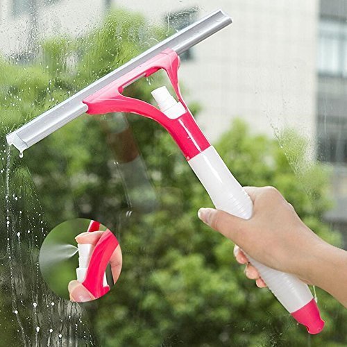 Heria Glass Wiper Car Window Cleaner Easy Glass Wiper Window Cleaning Wiper Spray Bottle Sprayer Glass Cleaning for Bathroom Tiles,Table, Office, Car (3 in 1 Spray Glass Cleaner)