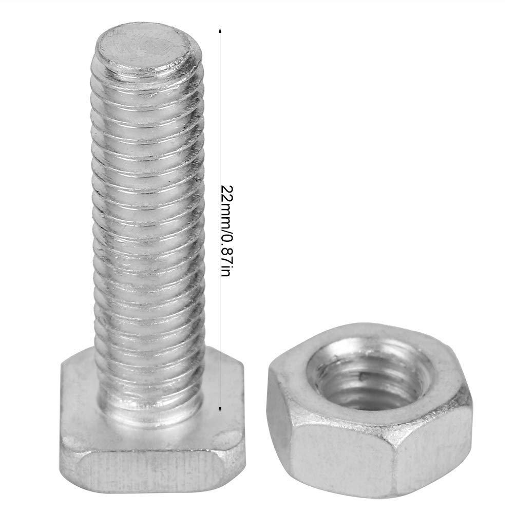 Kit 20 Bulloni E Dadi Per Serra M6x22 Mm - Accessori In Alluminio Per Fissaggio E Riparazione Strutture