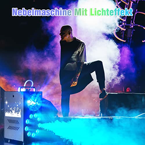 Máquina de humo 700W con control remoto inalámbrico, efectos de iluminación RGB para escenario, fiestas y DJ miniatura 2