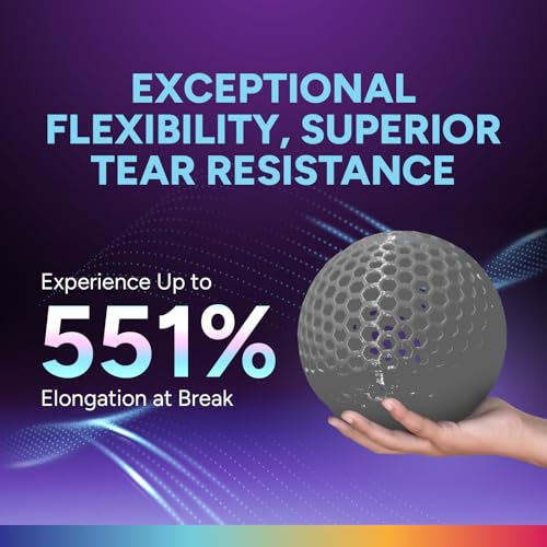 Image of OVERTURE TPU High Speed Filament 1.75mm Flexible 95A Roll, 3D Printer Filament, Fit Most FDM Printer(HS TPU Gray)