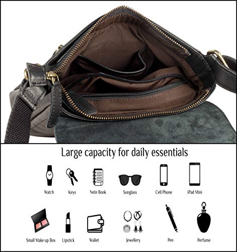 Image of Genuine Leather Crossbody Purse and Handbags - Crossover Bag Over the Shoulder
