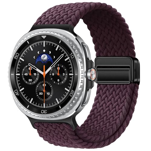 Image of XMUXI Compatible with Samsung Galaxy Watch 8 Strap 44mm 40mm Magnetic Nylon Replacement Bands for Galaxy Watch 8 Classic 46mm Straps Braided Sport Loop (No Watch)