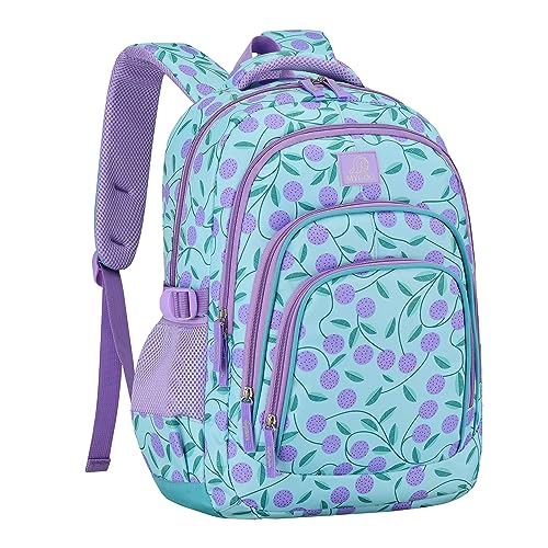 Girls Vibrant School Backpack | Archibald Collection for Kids | 17 inch Height 24L | Lush Lavender (Berry Purple)