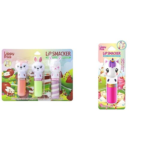 Lip Smacker Lippy Pals Unicorn, Panda & Kitten Lip Balm