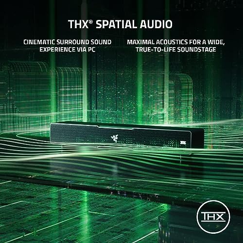 Razer Leviathan V2 - soundbar do gier PC z subwooferem (Multi-driver PC Soundbar i subwoofer, THX Spatial Audio, Bluetooth 5.2, RGB Chroma, Compact Form Factor), czarny