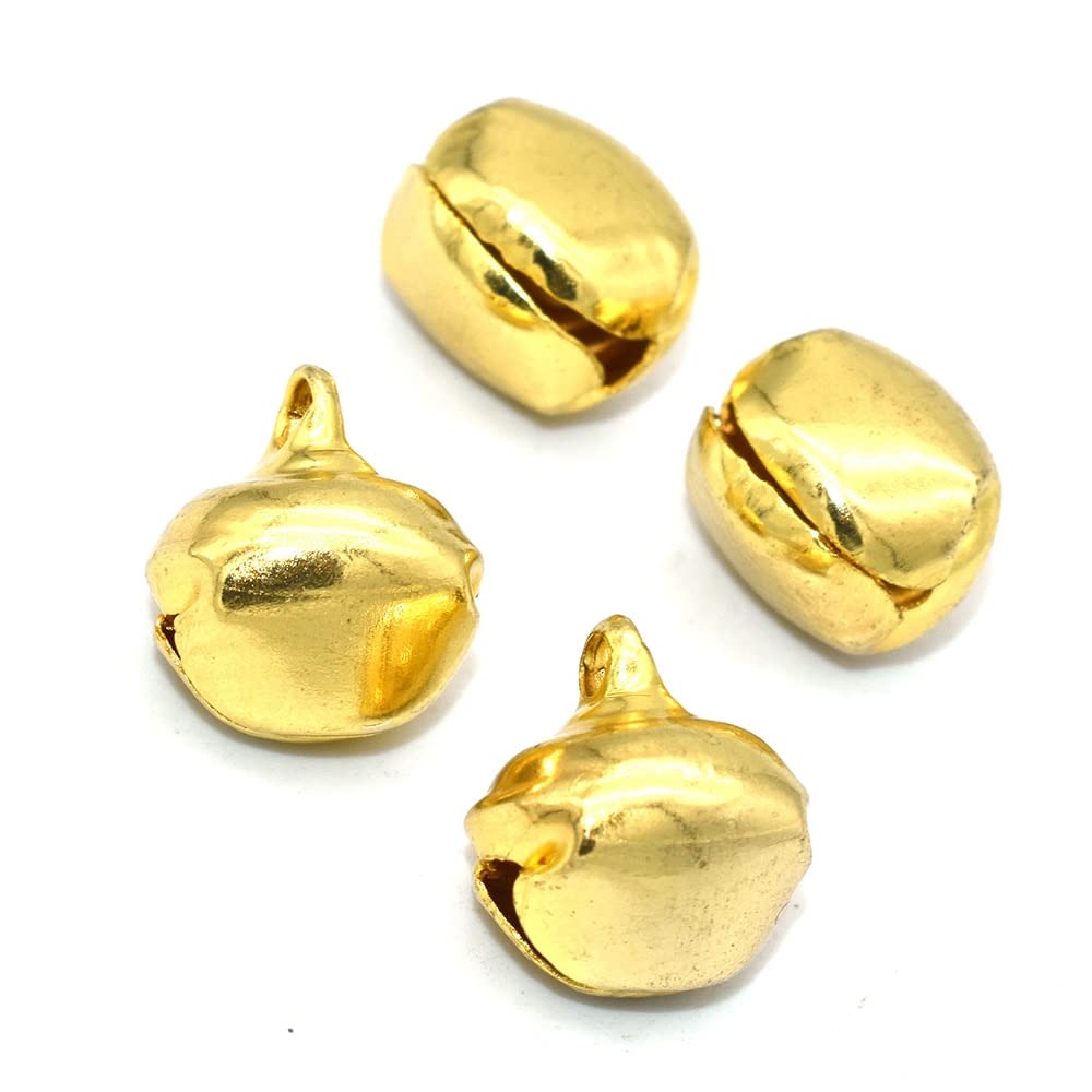 Adorno de Campanas para Navidad, Campanas navideñas pequeñas, 20 Piezas, dijes de Campana Dorados de 13 mm