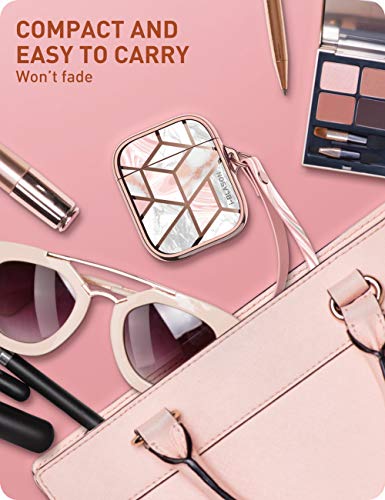 I-Blason Cosmo Series Case Designed For Airpods 2Nd Generation/1St Generation, 360° Protective Stylish Marble Airpods Case Cover Compatible With Apple Airpods 1St/2Nd (Marble) #TOP1