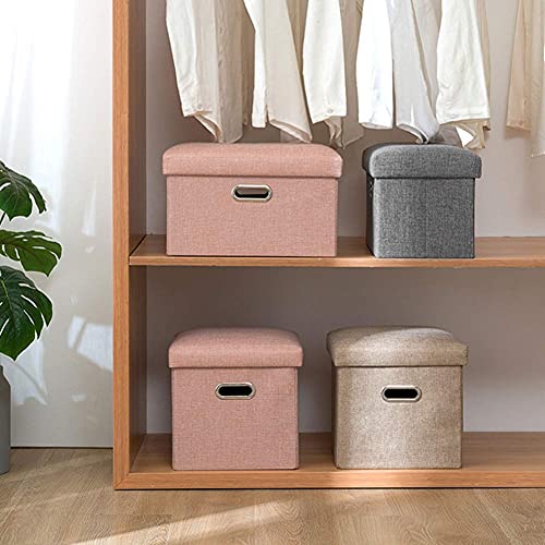 Pouf de rangement pliable de 38cm comme table basse et repose-pieds - 8
