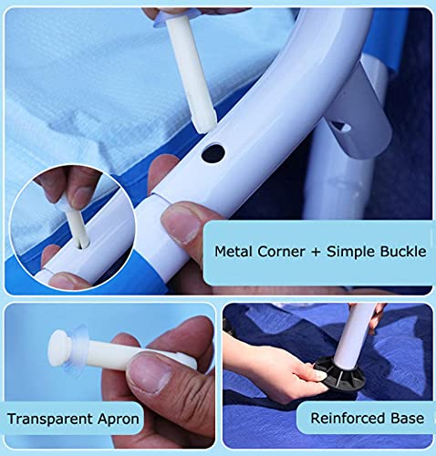 FHISD Inch Kinderplanschbecken,Swim Center Familienpool mit Sitzplätzen,Rund Stent-Pool, großer Außenpool-4,5 x 1,05m – Bild 3