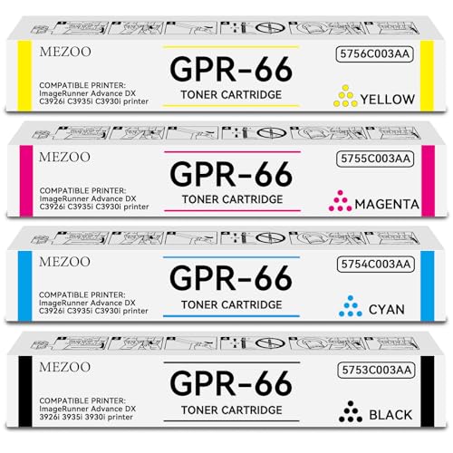Image of MEZOO GPR66 GPR-66 Toner Cartridge 5753C003AA 5754C003AA 5755C003AA 5756C003AA Compatible for Canon ImageRUNNER Advance DX C3926i DX C3935i DX C3930i DX 3926 DX 3935 DX 3930 Printer