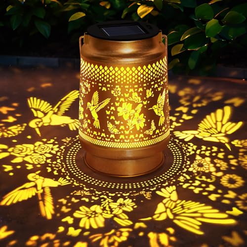 yeuago 12 Pack Mason jar Lights+Hummingbird Solar Lanterns