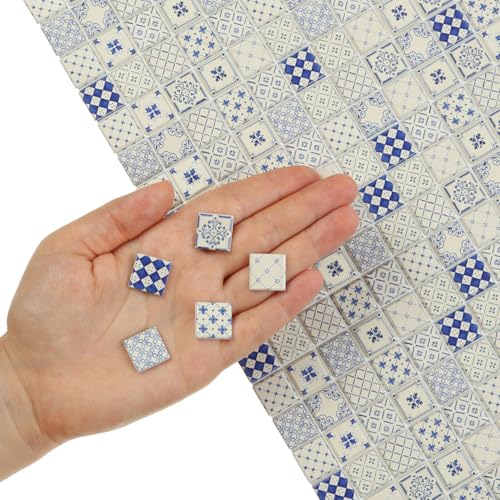 150 pcs, Dollhouse Flooring, 1:12 Scale Doll House Tiles, Miniature