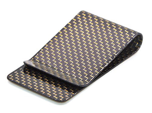 Pinza billetera, de Medifier, de fibra de carbono brillante dorado large