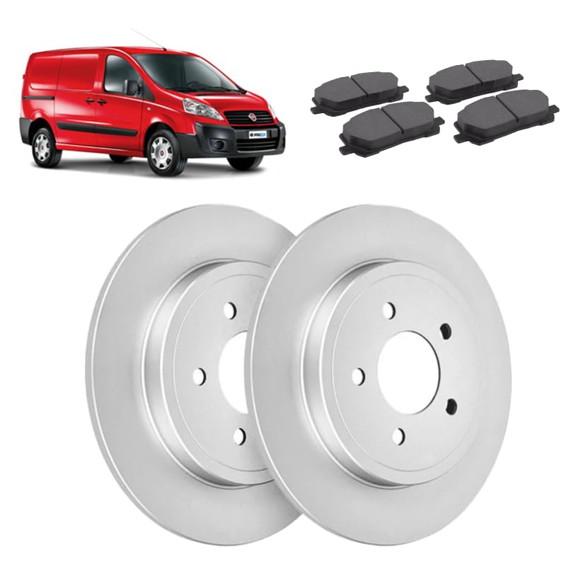 Kit dischi 290mm e pastiglie freno posteriori compatibile con Fiat Scudo 2007-2016