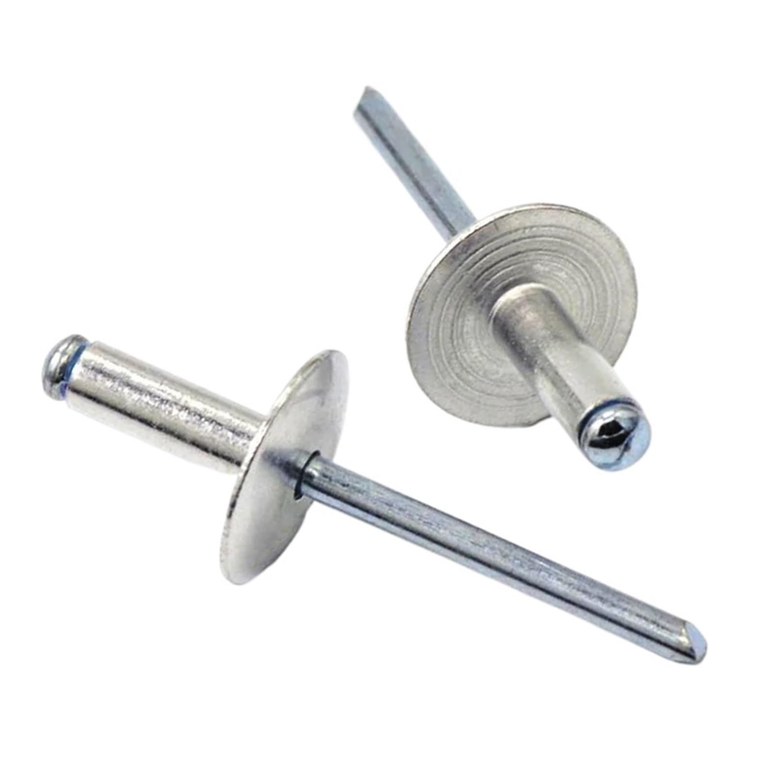 remaches ciegos, Remache ciego de aleación aluminio, remache cabeza grande, plana, redonda, clavo tracción, M3.2 M4 .8 M5 M6.4, 10 a 100 Uds(16mm,M4.8 (20Pcs))