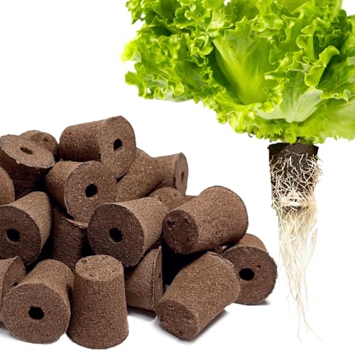 MEYCEMT Hydroponic Growing Sponges 50 Pack Universal Fit Sponges & Seed Pods for Starting Seeds Indoor Outdoor Garden for Seed Germination & Plant Cloning Stronger Roots
