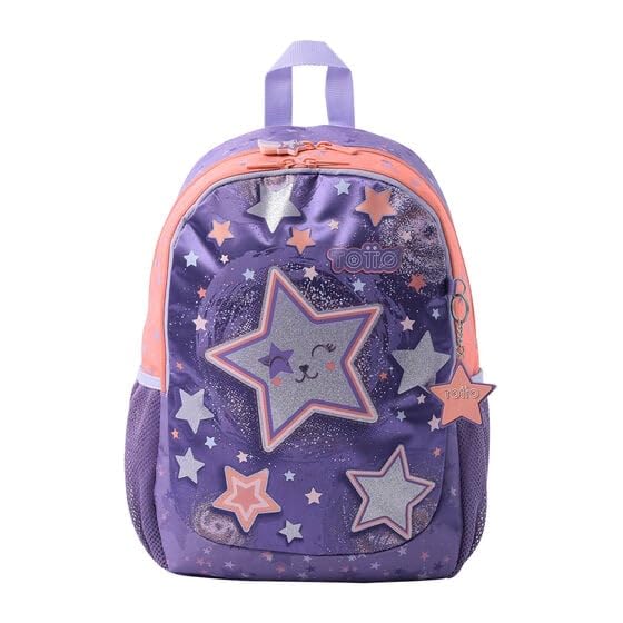 Totto Star Cat M Morado - Bolso para niña, Mediano