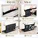 HAKACC Bedside Storage Organizer with Pockets，Bedside Caddy,Remote Control Holder Armchair Couch Caddy Sofa Armrest Bag，bed accessories,Black